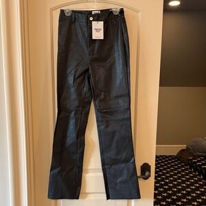 Princess Polly Black Leather Pants NWT